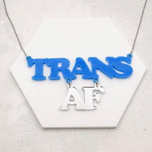 trans af necklace transgender funny