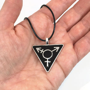 transgender necklace lgbt awareness enamel