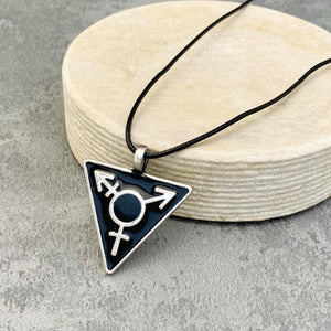 transgender necklace lgbt awareness triangle symbol