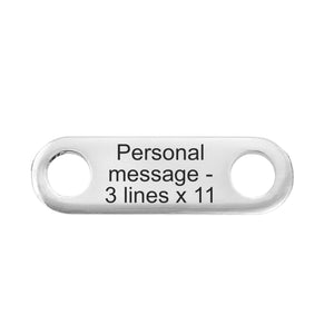 unisex customised bracelet charm tag