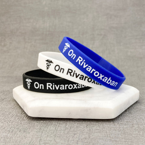 unisex rivaroxaban wristbands blue black white