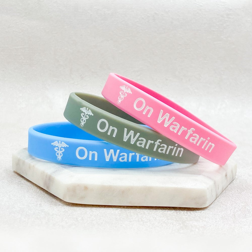 unisex warfarin wristbands pink grey sky