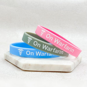 unisex warfarin wristbands pink grey sky