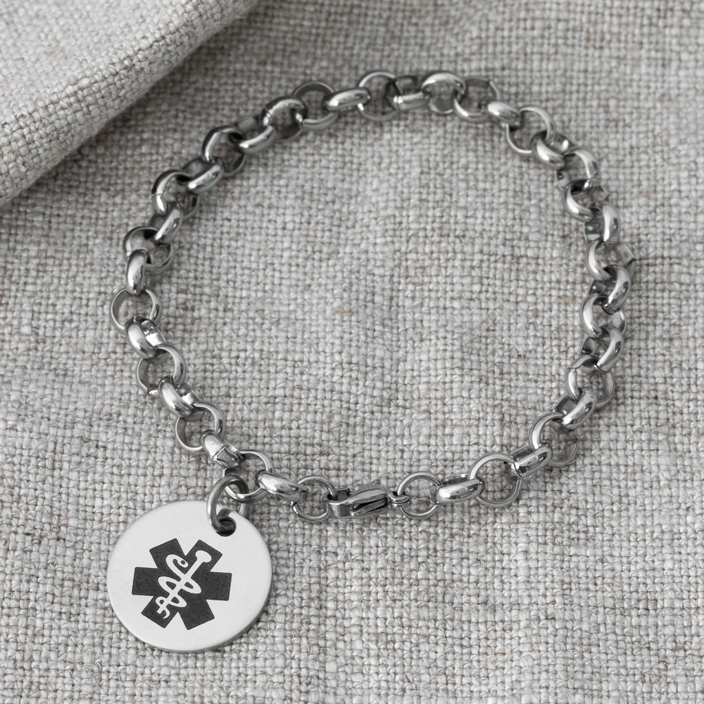 womens medical alert bracelet custom engraved
