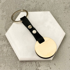 wooden keychain for cancer back