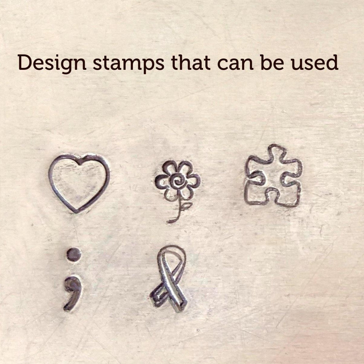 Design stamps for this Sterling Silver Handmade bracelet for women