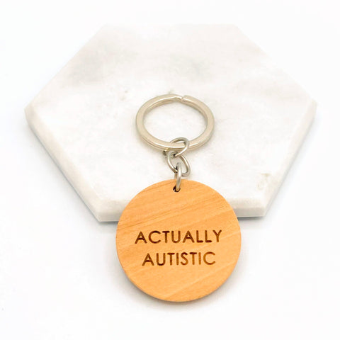 actually autistic keychain gift uk