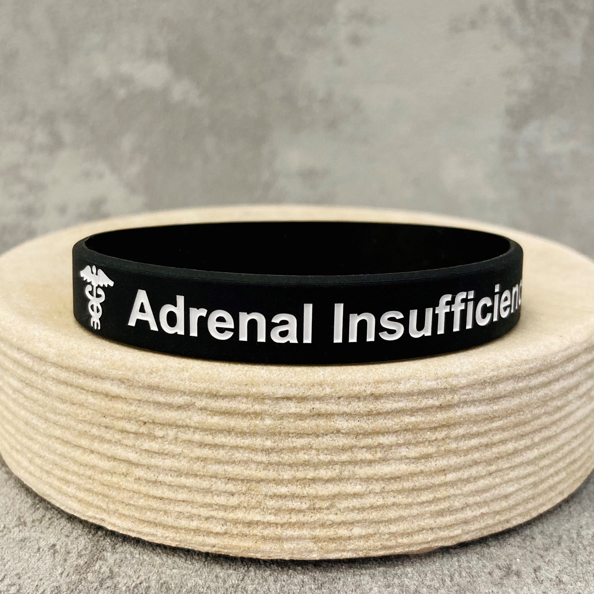 Addison's Disease Medical Bracelet Hidden Message Wristband Alert Adrenal  Insufficiency Medic ID Band Black White Mens Womens Steroids UK - Etsy