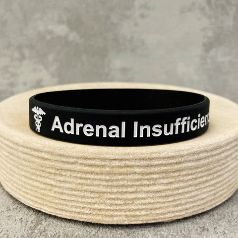 adrenal insufficiency wristbands black white