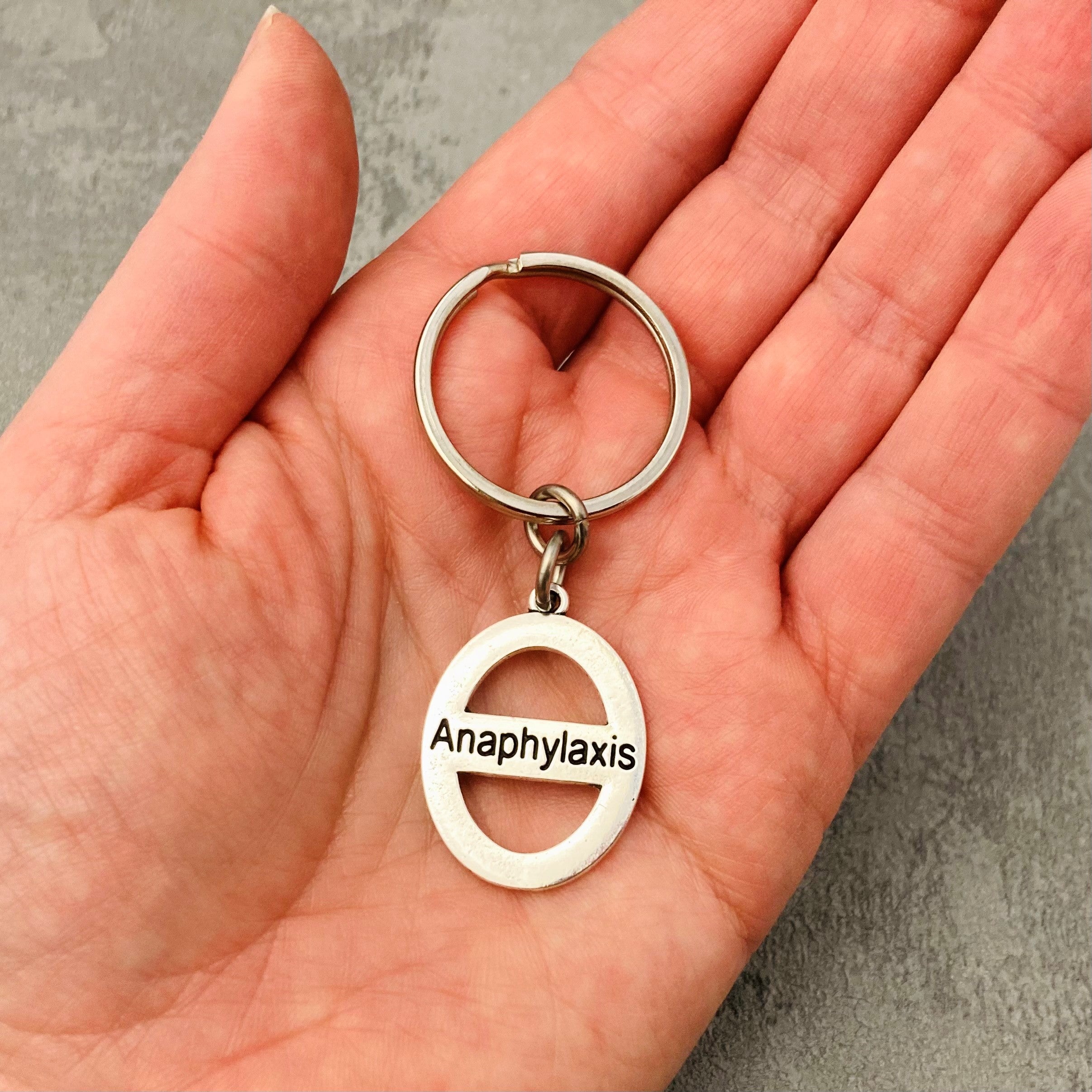 anaphylaxis keychain keyring