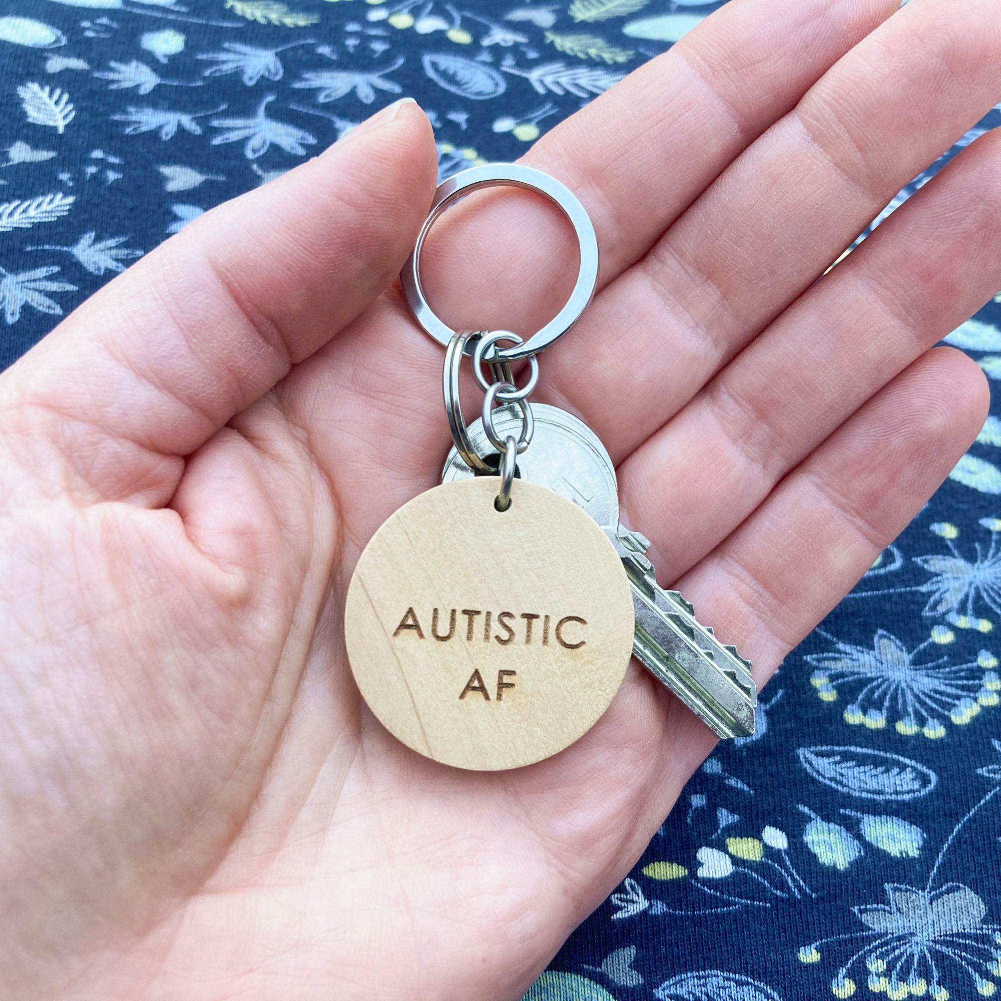 autistic af key chain uk handmade