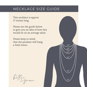 autistic awareness necklace size chart