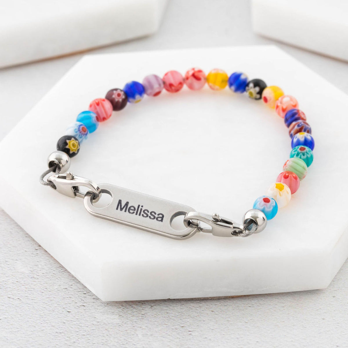 colourful personalised bracelet for girls mothers day gift