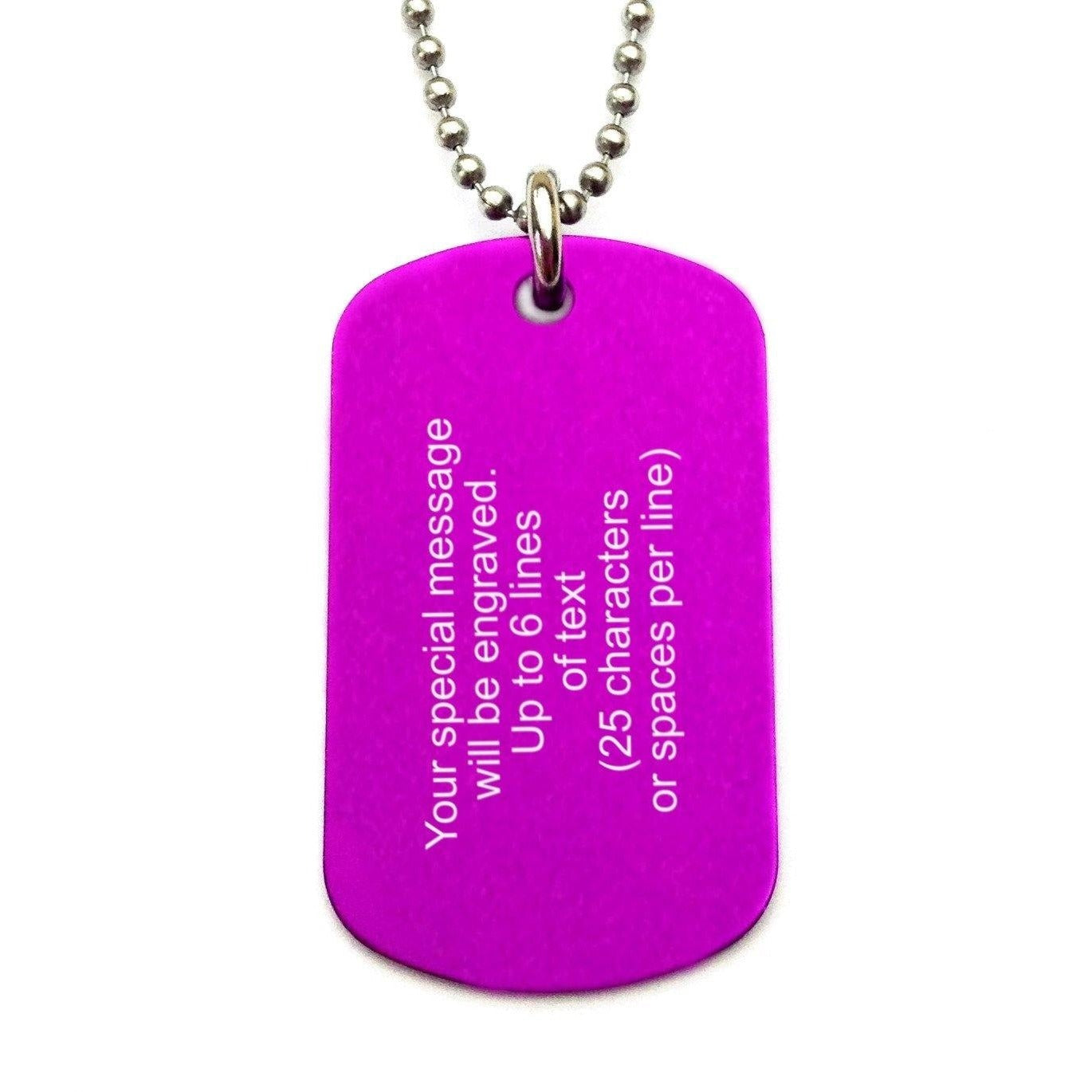 custom engraved necklace purple special message