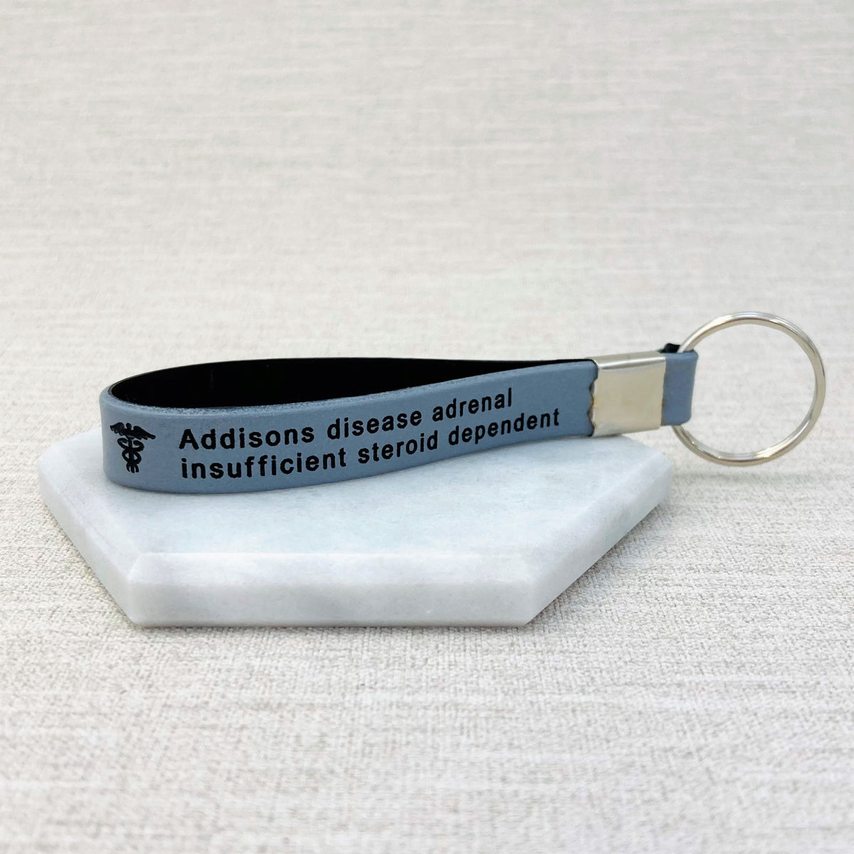 custom medical silicone keychain key chain ring