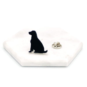 dog pin badge black labrador