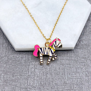 eds support necklace golden tone