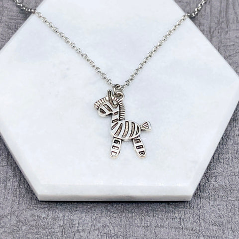 ehlers danlos syndrome awareness necklace zebra pendant