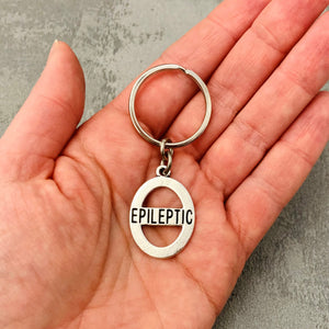 epilepsy awareness keychain medical alert id
