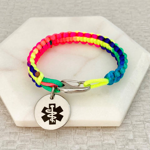 girls diabetic medical bracelet medic alert