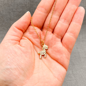 golden eds zebra necklace present gift