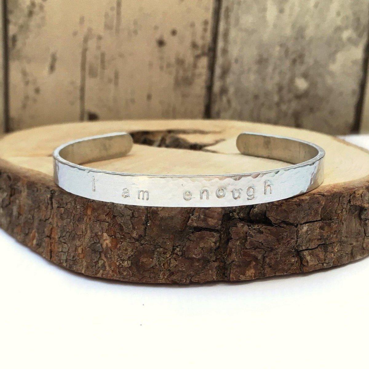 handmade personalised bracelet hand stamped