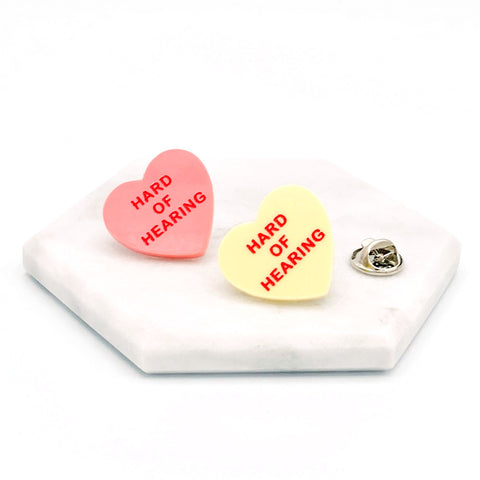 hard of hearing pin badge uk