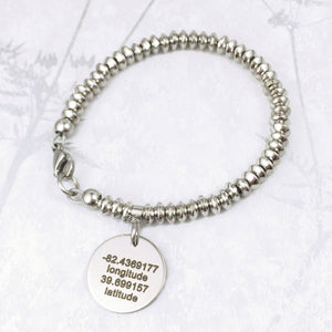ladies grid coordinates charm bracelet womens gift