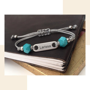 ladies personalised bracelet mothers day gift uk