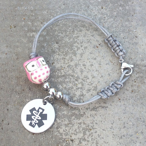 medical bracelet for addison's disease custom engraved
