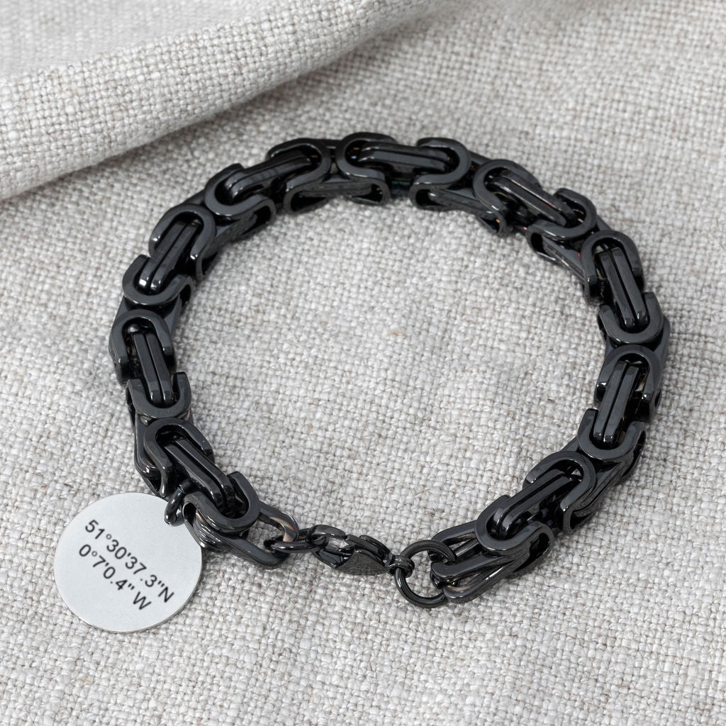 Mens bracelet hot sale with coordinates