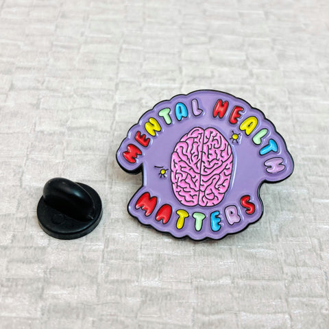 mental health awareness pin badge
