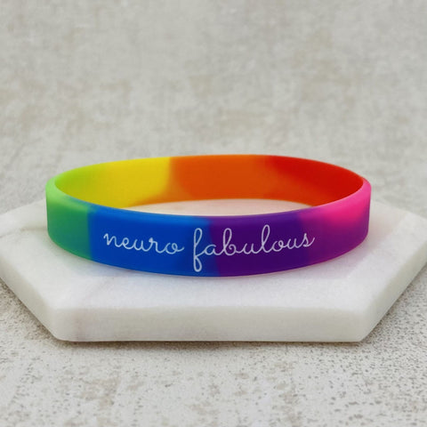neuro fabulous wristband autism rainbow bracelet