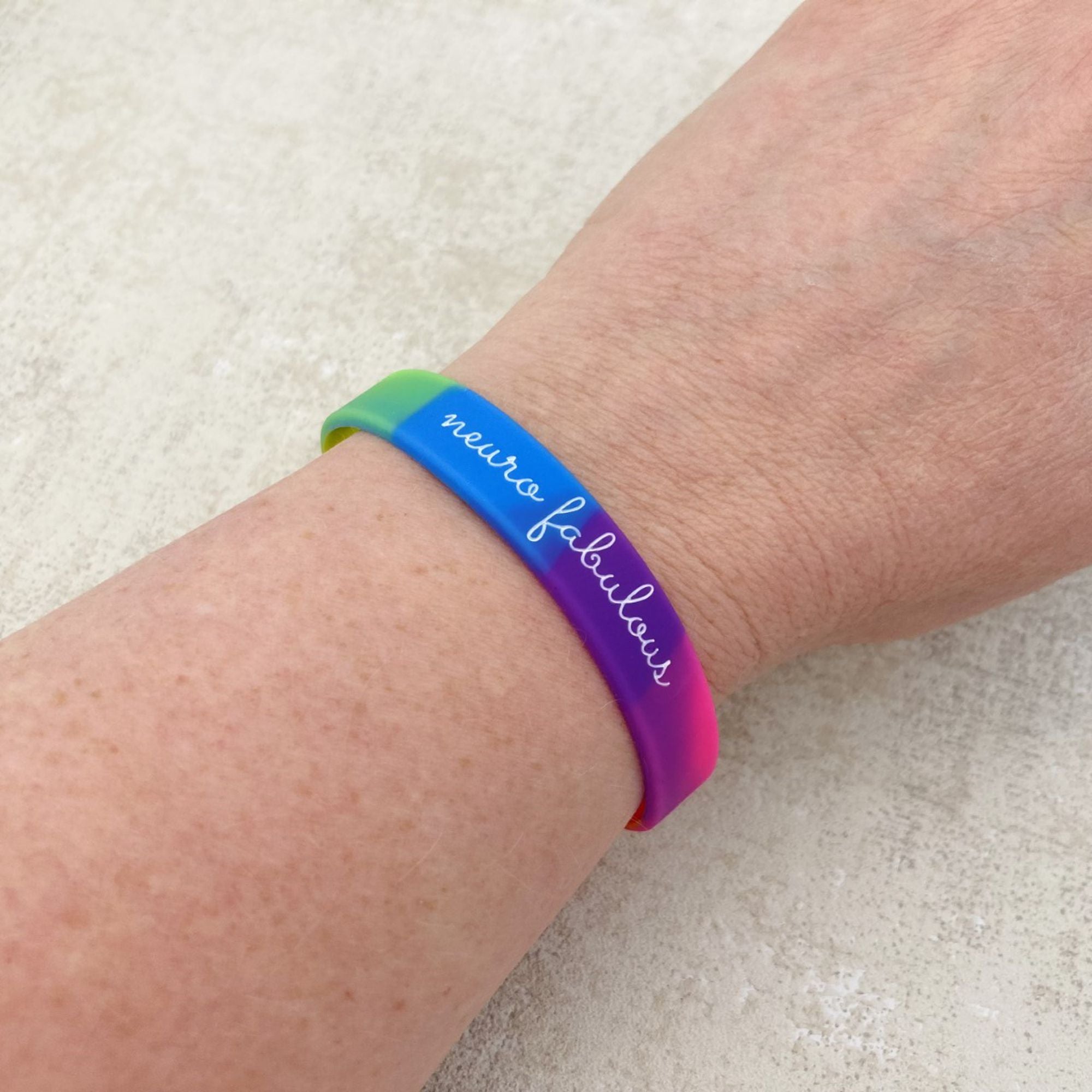 neuro fabulous wristband autistic rainbow bracelet