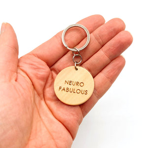 neurofabulous key ring autism handmade
