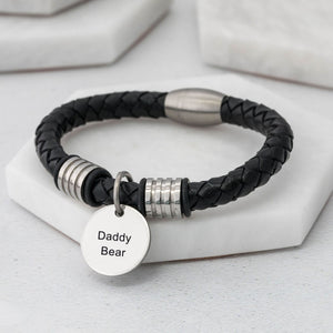 personalised bracelet for him fathers day dad