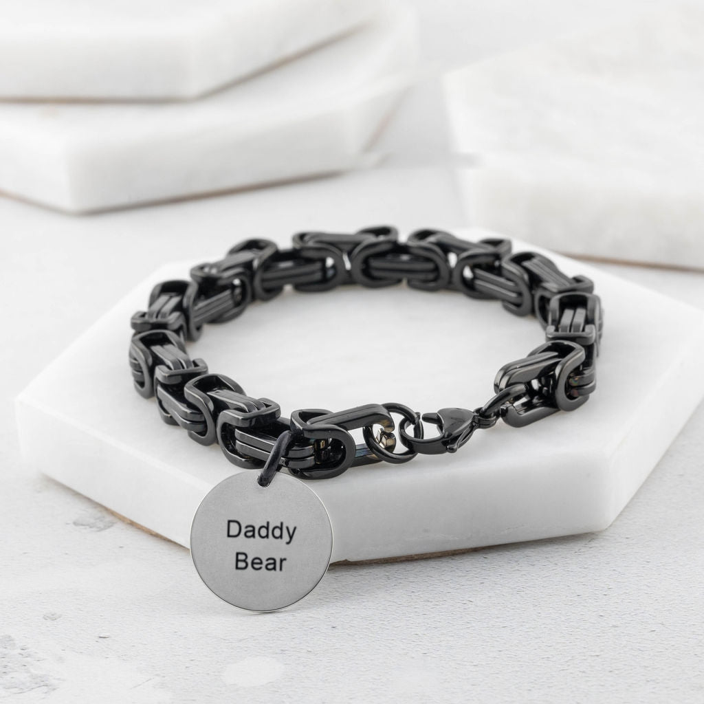 personalised bracelet for men boyfriend husband gift