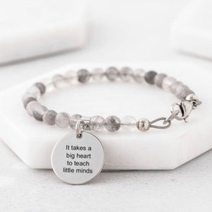 personalised bracelet gift for her teacher present