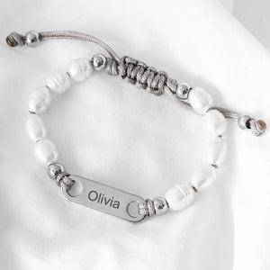 personalised pearl bracelet graduation gift memory jewellery