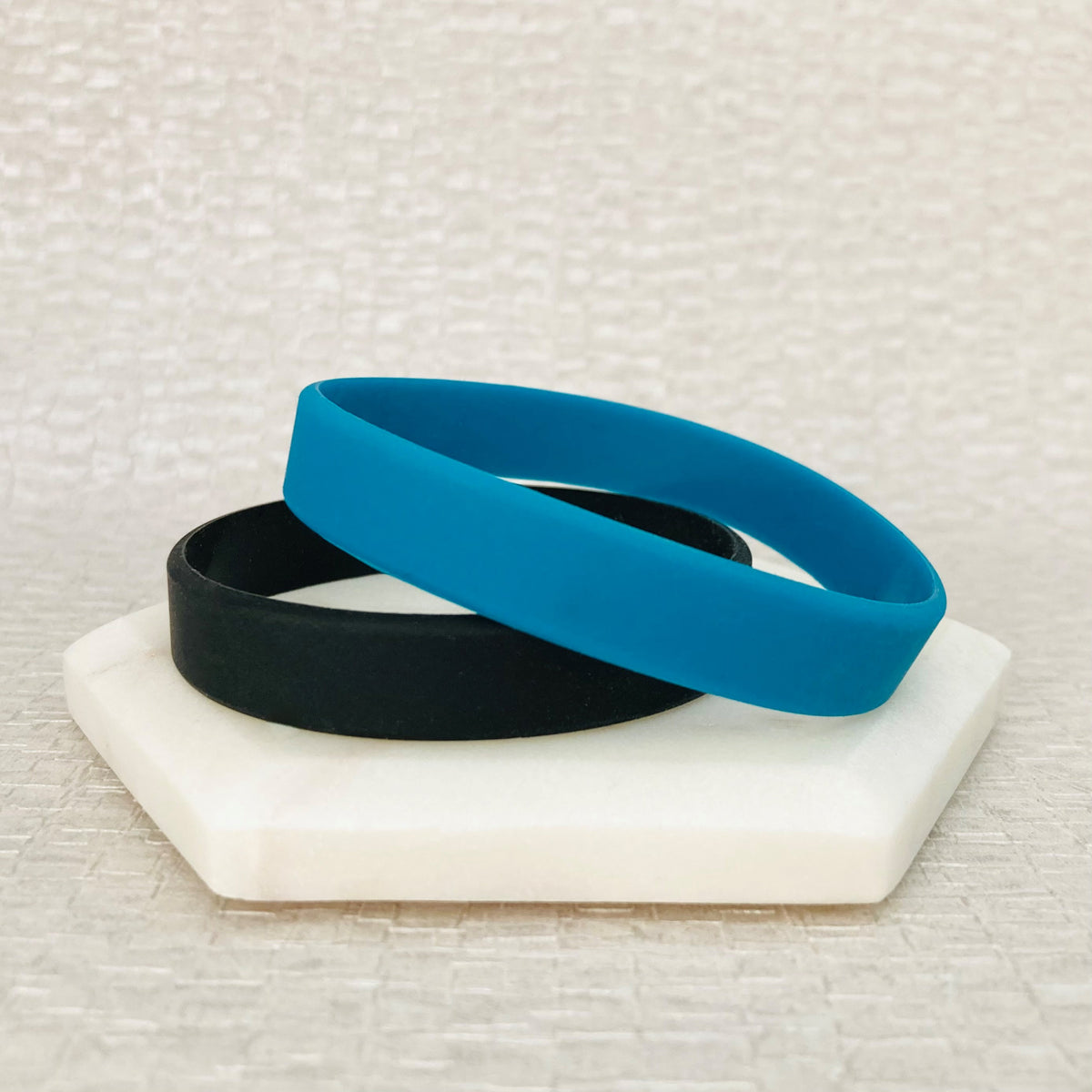 personalised unisex wristband black teal custom engraved