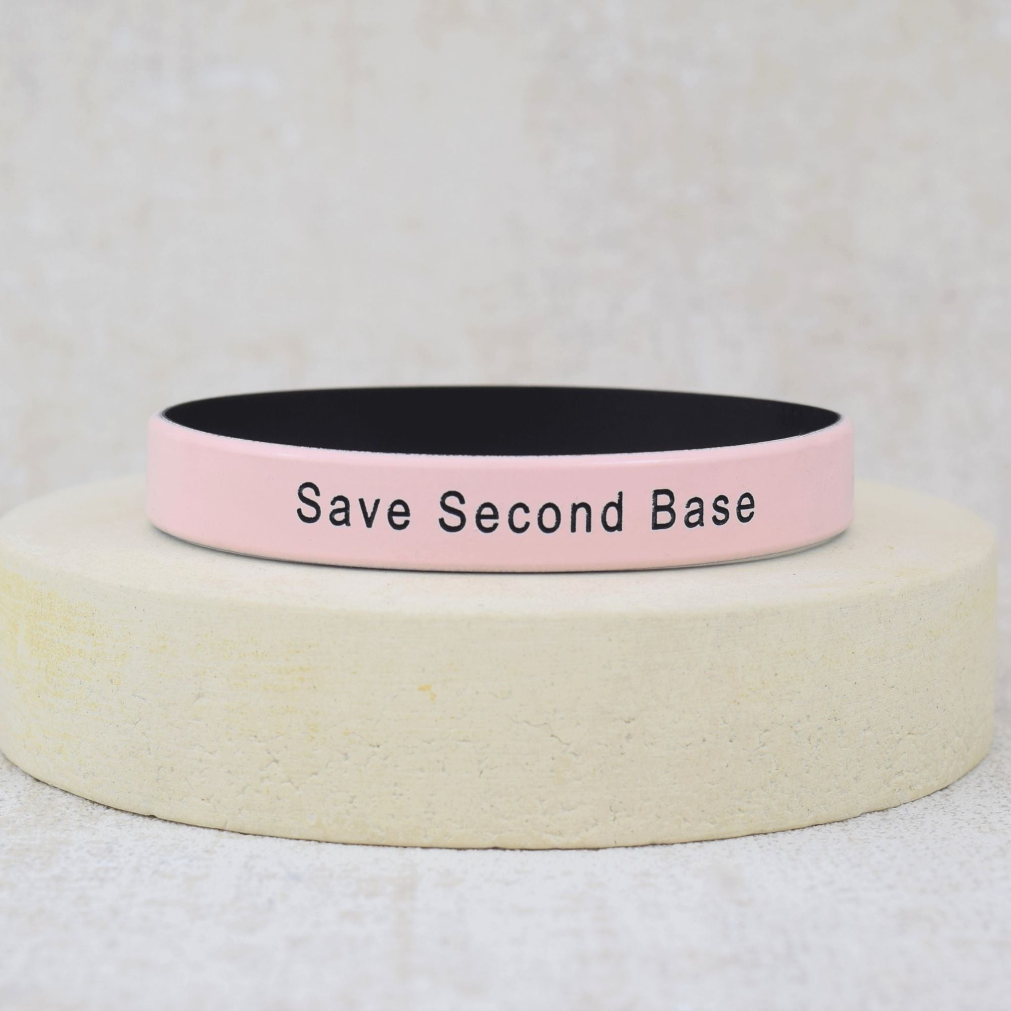 personalised unisex wristbands blush pink black