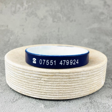 personalised unisex wristbands navy white kids