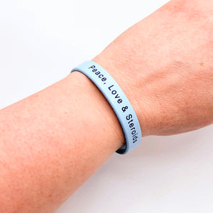 personalised unisex wristbands polar blue black ladies
