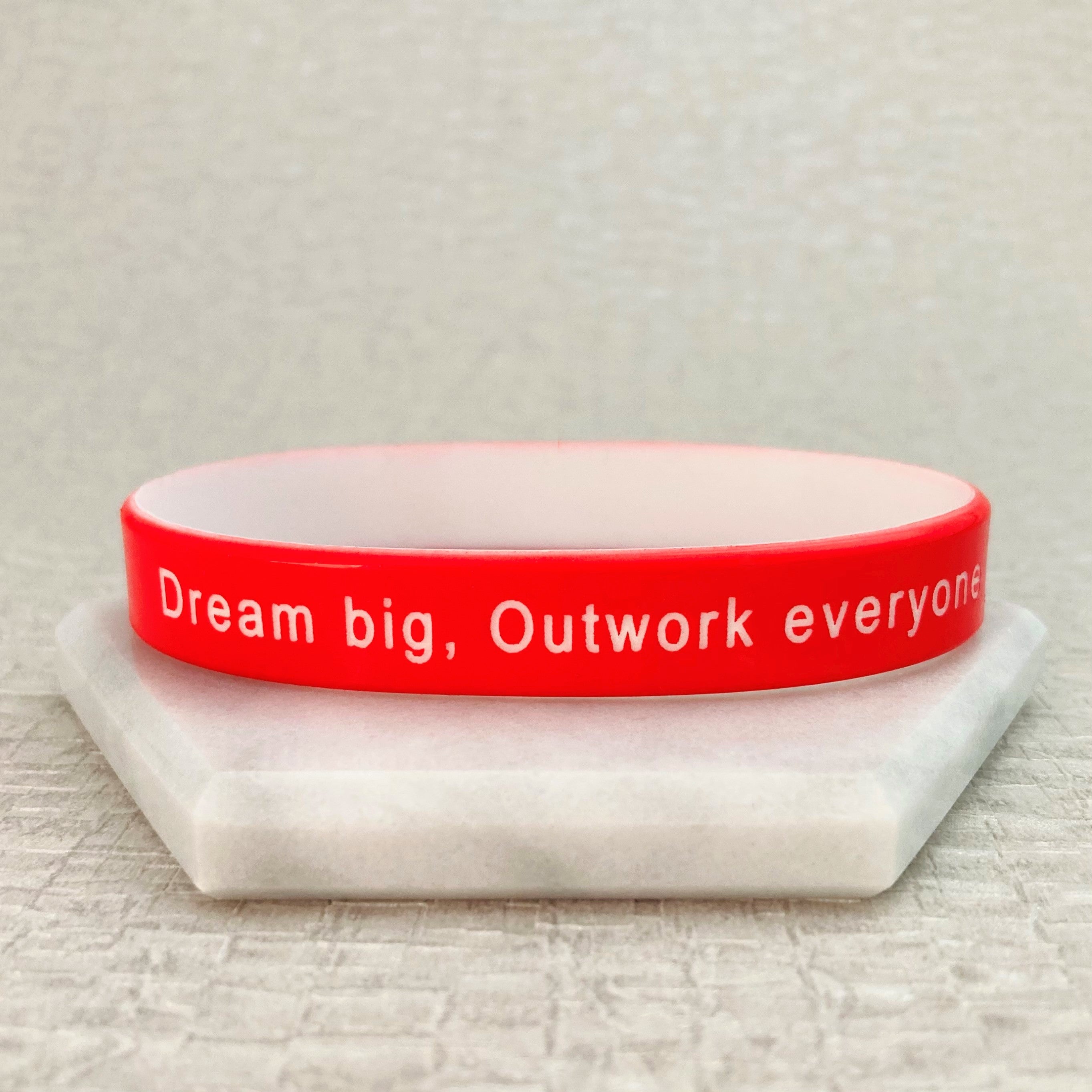 personalised unisex wristbands red white ladies