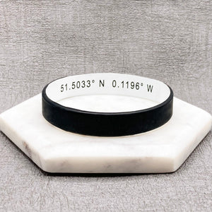 secret message wristband latitude longitude personalised