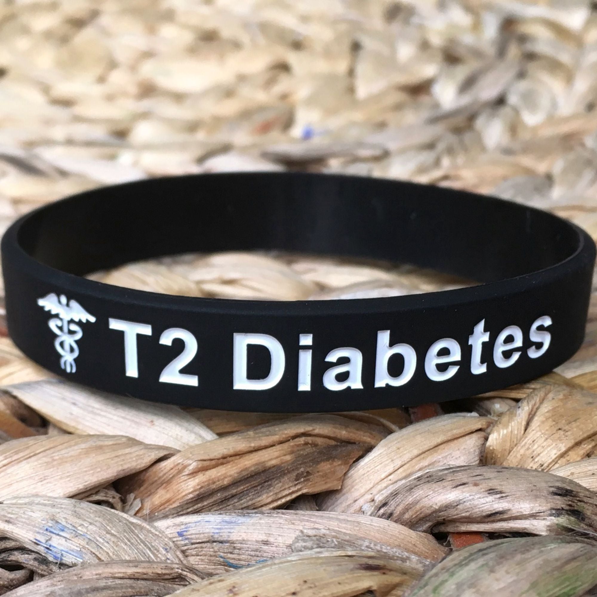 t2 diabetes unisex medical wristband id