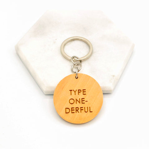type one diabetes key ring gift uk