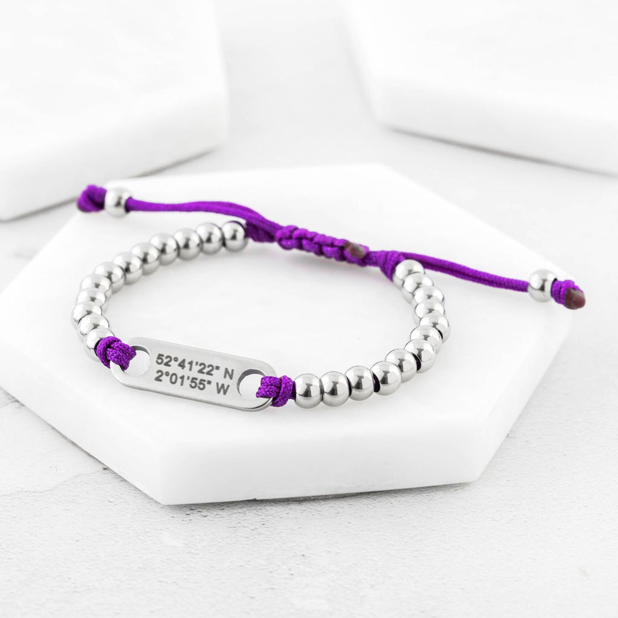unisex coordinates beaded bracelet grid gift
